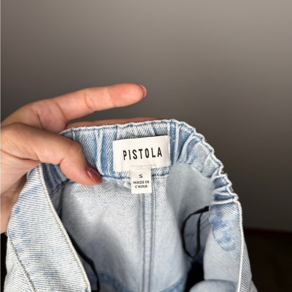 Pistola Daphne Strapless Denim Jumpsuit Light Wash Size S - Picture 6 of 8